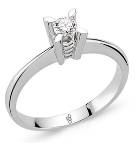 Romeo Pırlanta 0.18 Ct Tektaş Yüzük RM-10009 (Çok Renkli)