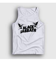 Presmono Unisex Beyaz Logo Black Sabbath Atlet 17750tt (Beyaz)