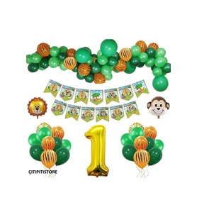 Çıtıpıtıstore Safari Doğum Günü Balon Seti
