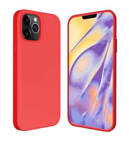 Apple iPhone 12 Pro 6.1'' İçi Kadife Silikon Kılıf Kırmızı