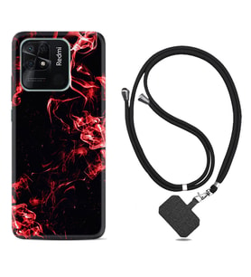 Xiaomi Poco X3 Pro M4 Pro X4 Pro C40 10C Kılıf Boyun Askılı Silikon Red Smoke 1745