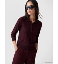 LCWAIKIKI Classic Bordo Polo Yaka Kadın Triko Kazak