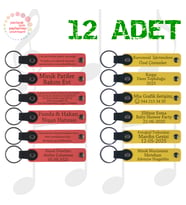 Nar Çiçeği & Sarı, 12’li Set, Kişiye Özgü Yazılı Hatıra, Doğum Günü Partilerine Değer Katan Armağan