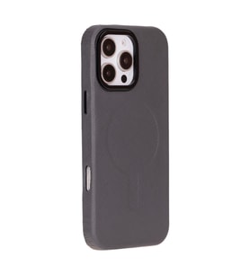 Apple iPhone 16 Pro Max uyumlu, Hakiki Deri, El Yapımı Kılıf, Gri