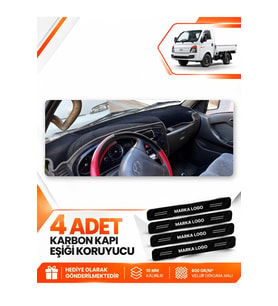 HYUNDAİ H100 (2004-2019) Uyumlu Ön Torpido Koruma Kılıfı Halısı - Siyah Gri