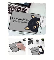 Bug Gider Tasarımlı 33x28 Cm Mousepad Kaymaz Taban Rahat Konforlu Mouse Pad