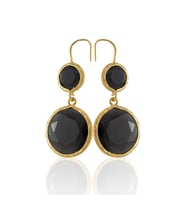 Kadir Jewellery 22 Ayar Altın Kaplama Kadın Taşlı Küpe -El İşçiliği Ve Hipoalerjenik Küpe