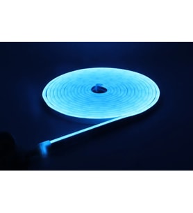 Neon LED şerit 5metre Buz Mavisi LED zincir bandı hortum esnek dekoratif aydınlatma ışık 12V 10W