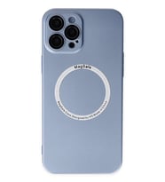 Newface Apple iPhone 12 Pro Kılıf Jack Magneticsafe Lens Silikon - Sierra Blue