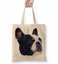 Diamond Bulldog köpek Pug Bez Çanta Uzun Saplı