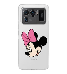 Xiaomi Mi 11 Ultra Uyumlu Kamera Korumalı Kapak Minnie Mouse Tasarımlı Şeffaf Silikon Kılıf