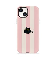 iPhone 15 Vorian Çift Katmanlı MagSafe Kılıf Midnight Cat Stripe