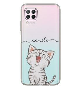 Huawei Yavru Kedi Tasarımlı Şeffaf Telefon Kılıfı