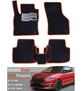 SKODA FABİA 4 (2021-2025) Uyumlu EVA Paspas Tam Set–Oto Paspas,Araca Özel,Kolay Montaj