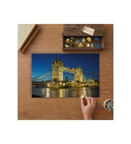 Londra Saat Kulesi Tasarımı 240 parça Ahşap Puzzle Ahşap Kutuda MP01241