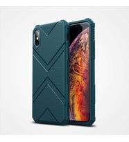 iPhone X Kılıf Köşeleri Airbagli Parmak İzi Yapmayan Hank Silikon Kılıf (Yeşil)