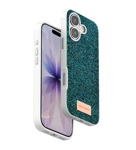 Onegif Apple iPhone 17 Bright Simli Kapak - Koyu Yeşil