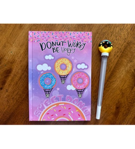 Donut Worry Be Happy! Temalı Defter Ve Jel Kalem Seti
