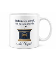 Milletvekiline Meclis Kürsüsü Halkın Sesi İsim Yazılı Hediye Kupa Bardak