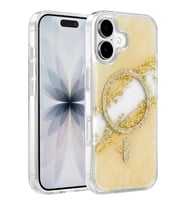 Onegif iPhone 17 Lotus Simli Magsafe Kapak - Gümüş