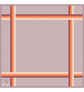 Geometrik Desen Black Seri Twill Eşarp Eşarp Askısı ile Birlikte 90x90 cm Pudra 