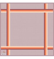 Geometrik Desen Black Seri Twill Eşarp Eşarp Askısı ile Birlikte 90x90 cm Pudra 