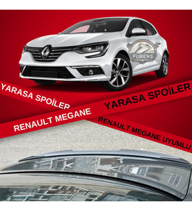 Renault Megane 4 Sedan Kasa Uyumlu Yarasa Bagaj Üstü Spoiler Piano Black