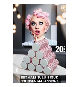 Isıtmalı Sulu Bigudi 2.5 cm 20 Adet Solingen Professional