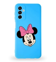 Samsung Galaxy A04s Uyumlu Lansman Kılıf Altı Kapalı İçi Kadife  Minnie Mouse-C Tasarımlı  Kapak (Şeffaf)