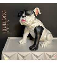 Şık Güneş Gözlüklü Bulldog Heykeli – Eşsiz Ev Dekoru Aksesuarı - Mükemel orijinal tasarım