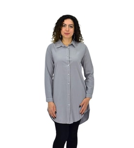 Kadın Uzun Kol Gömlek BGL-ST04648 (Gri)