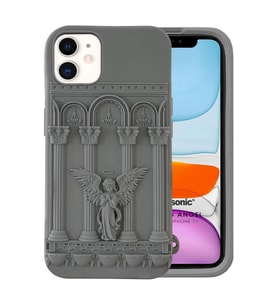 Microsonic Apple iPhone 12 Kılıf Praying Angel Gri (Gri)