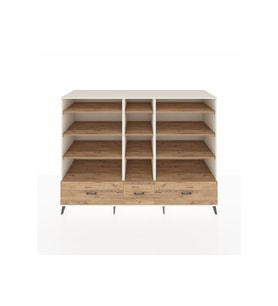 Kronos Dolap 12 Raflı 3 Çekmeceli  220x59x163 Aytaşı-Çam
