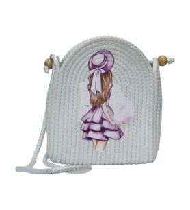 e38 EL İŞÇİLİĞİ HASIR JÜT KOL ÇANTASI 25*21 cm - 6142 (Karışık)