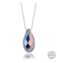 Swarovski Crystal Taşlı Damla Gümüş Kadın Kolye