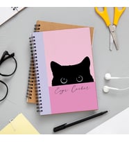 İsim Baskılı Kedili Defter Kişiye Özel
