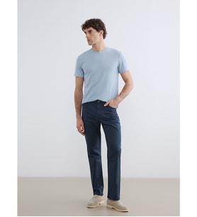 LCWAIKIKI Classic İndigo Regular Fit Gabardin Erkek Chino Pantolon