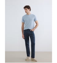 LCWAIKIKI Classic İndigo Regular Fit Gabardin Erkek Chino Pantolon