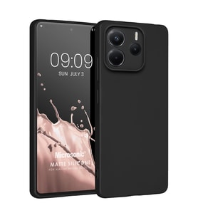 Microsonic Matte Silicone Xiaomi Redmi Note 14 5G Kılıf Siyah (Siyah)