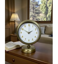 River World Masa Saati Eskitme Metal 25 cm x 20 cm Luxury Vintage Eskitme