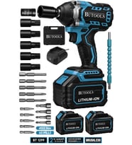 BUTOOLS 450 Nm Akülü Somun Bijon Sökme Takma Sikma Makinesi Matkap Vidalama Kömürsüz Motor