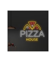 PIZZA HOUSE Yazılı ve Şekilli Neon Tabela