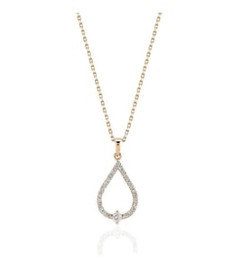 0.21 Karat Pırlanta Rose Trend Kolye