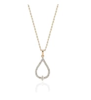 0.21 Karat Pırlanta Rose Trend Kolye