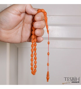 Beyzi Kesim Osmanlı Sistemli Abdullah Öner Atölyesi Sıkma Kehribar Tesbih tsb0223