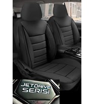 Opel Corsa C 2000-2006 Aracınıza Uyumlu JetDrive Deri Koltuk Kılııfı Siyah (Karışık)
