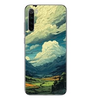 Redmi Note 8 Uyumlu Doğa ve Bulut Desenli Şeffaf Telefon Kılıfı