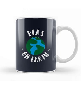 Christmas Peas On Earth Kupa Bardak Porselen