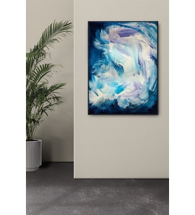 Tablolife Abstract Luminous Yağlı Boya Dokulu Tablo 75X100,Çerçeve;Siyah