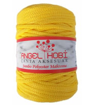 Angel Çanta Aksesuar Sarı Renk 5 Mm Jumbo Polyester Makrome No:4